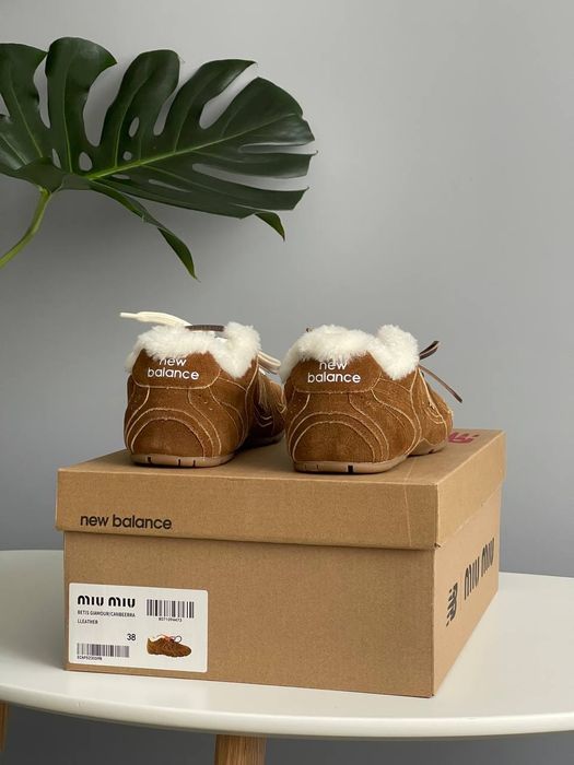 р36-41 Кросівки  New Balance 530 Miu miu Beige Brown Fur