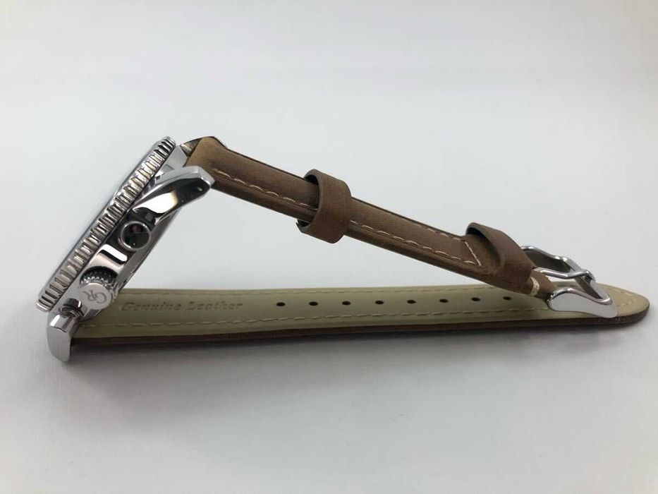 Zegarek męski GRANDEUR QUARTZ Chronograph Date. Nowy skórzany pasek