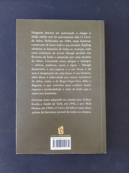 Livro "O Livro da Selva" de Rudyard Kipling