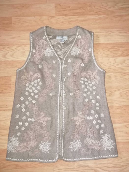 Oryginalna Jürgen Michaelsen Kamizelka wełniana serdak