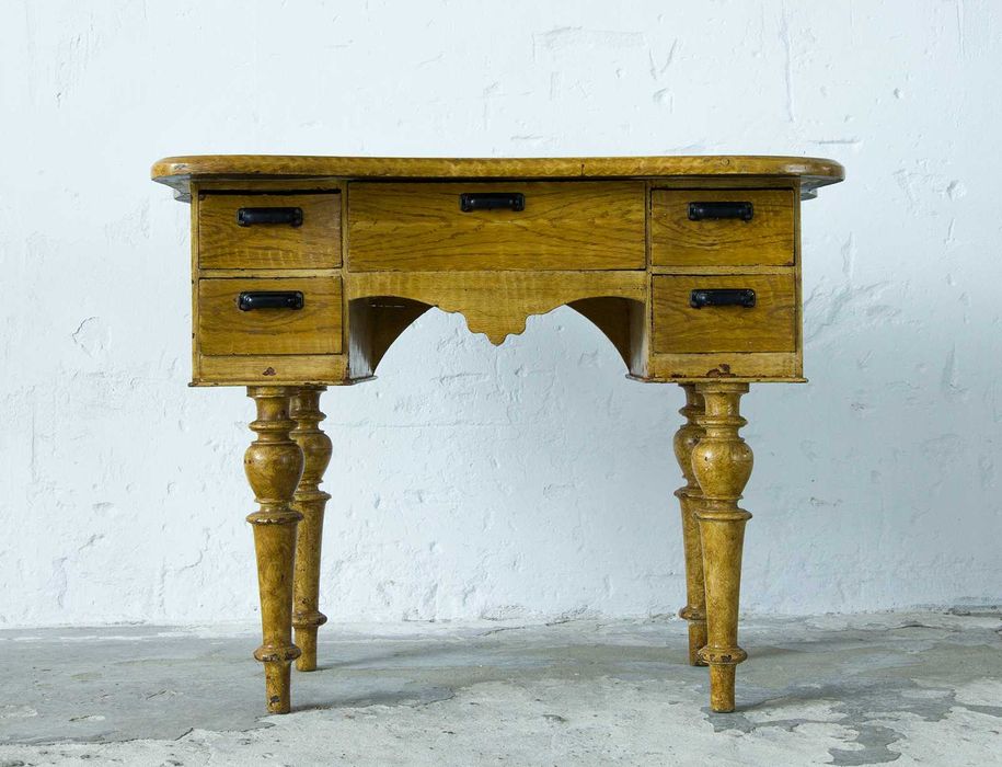 Stare biurko antyczne drewniane vintage retro toaletka