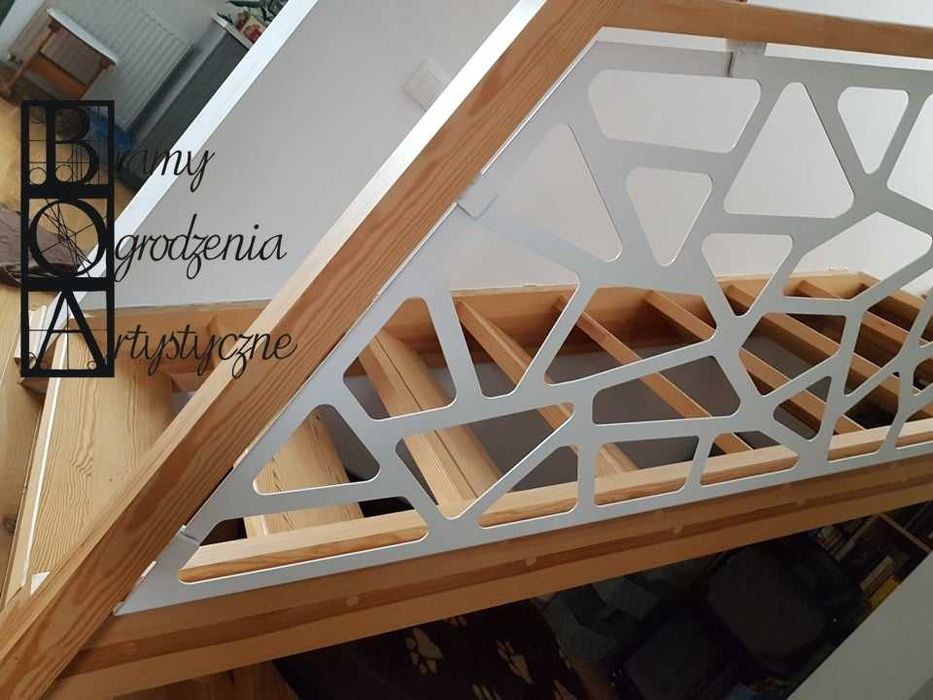 Panel wycinany ażurowy barierka schody blacha wycinana laserowo