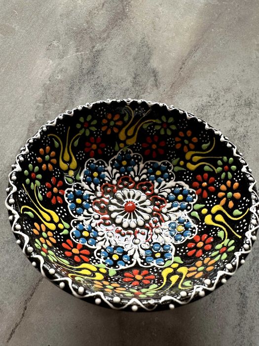 Miseczka ceramiczna (czarna) z tureckim wzorem