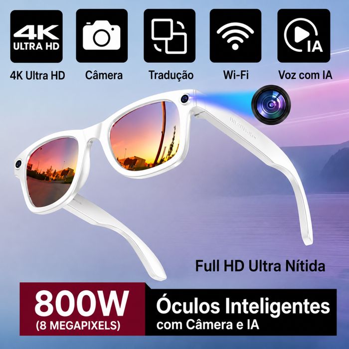 Óculos inteligente IA estilo Meta