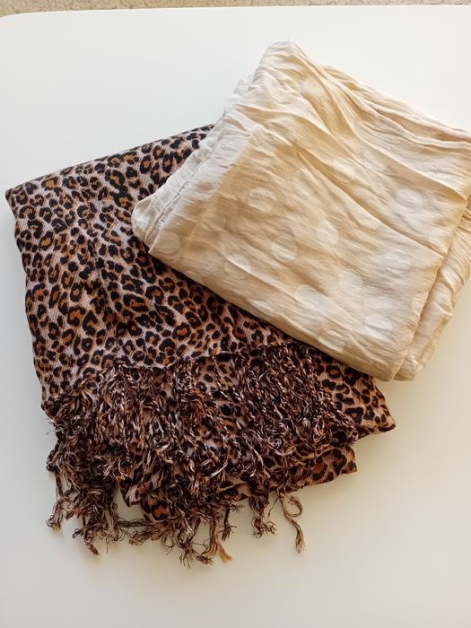 Trzy szaliki chusty damskie