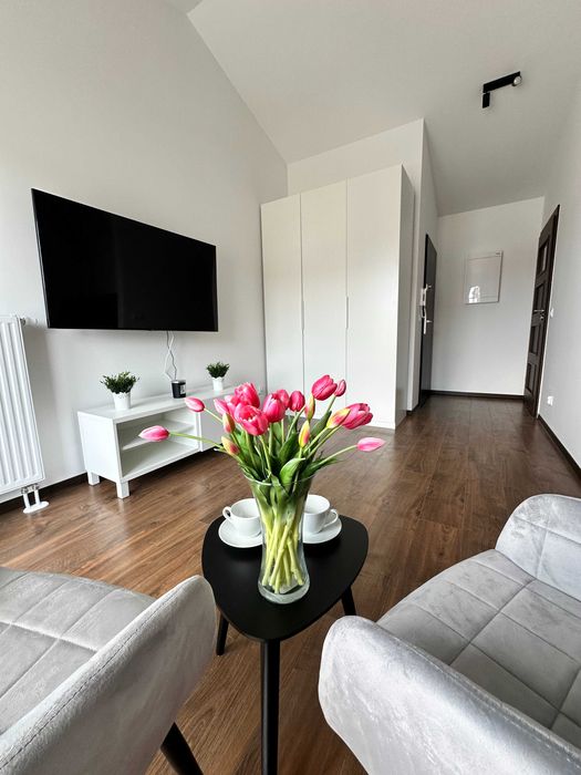 Studio nad morzem, 7 minut pieszo od plaży | Nowy budynek 2024 | Balkon 8,87 m² | Pełna własność