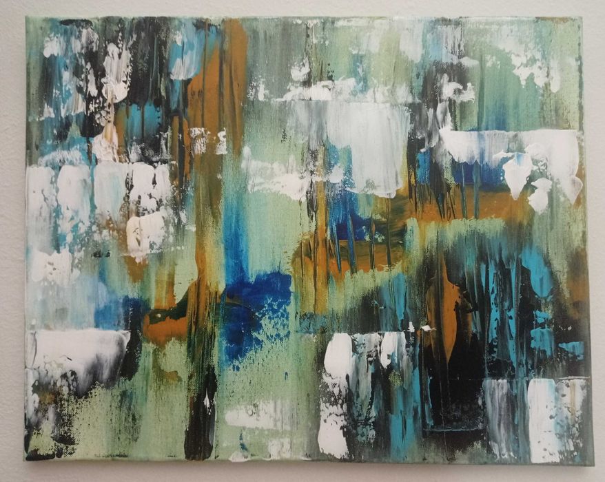 Obraz abstrakcyjny abstrakcja 40x50 akryl płótno dekoracja