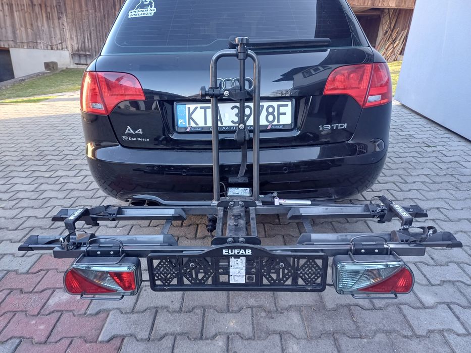 Bagażnik rowerowy, platforma na 2 rowery Eufab Poker-F, uchylny, 60 kg