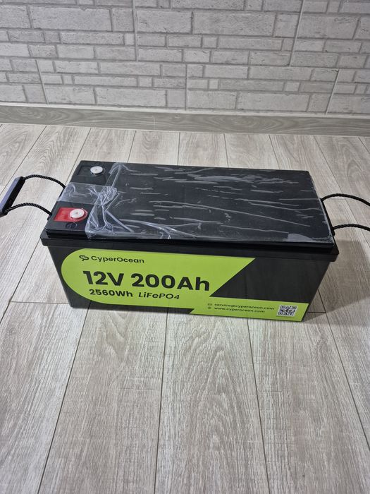 Cyber Ocean LiFePO4 12V 200Ah 2560Wh — BMS 200A, акумулятор  (DATOUBOSS , MFUZOP, PowMr, Anern))