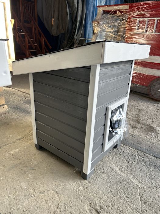 Буда котам утеплена маленька котикам коту киці для кота будка котяча