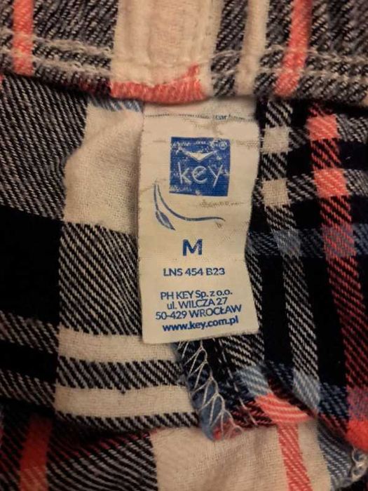 Piżama flanelowa w kratke Key