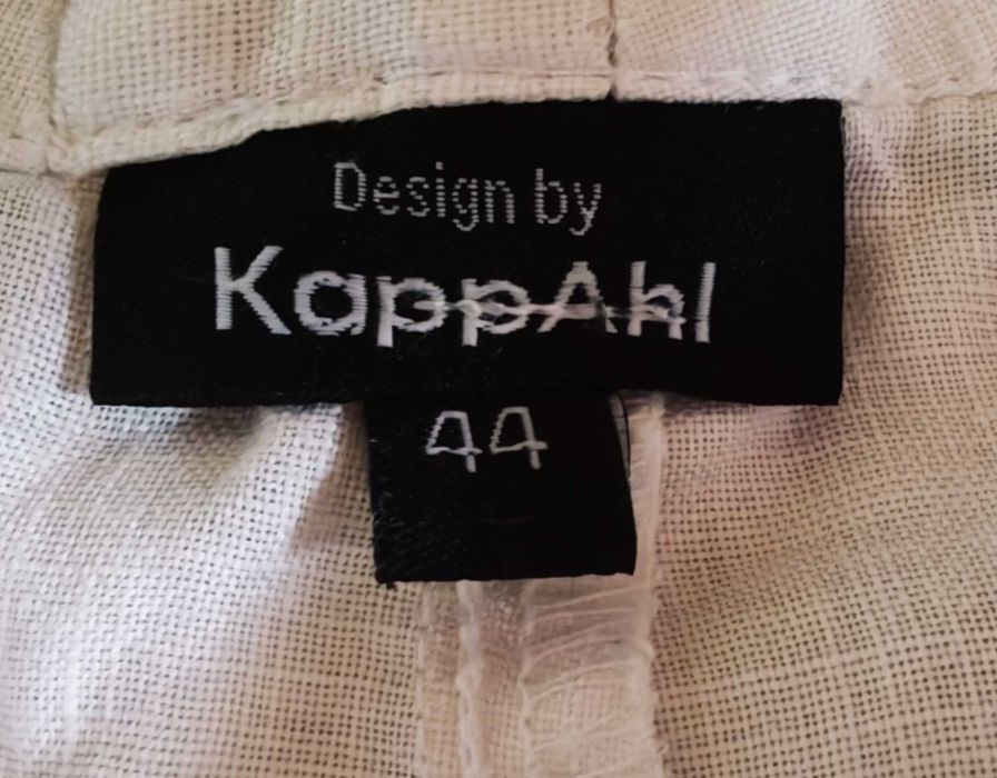 KappAhl białe spodnie lniane lekkie proste 40/42