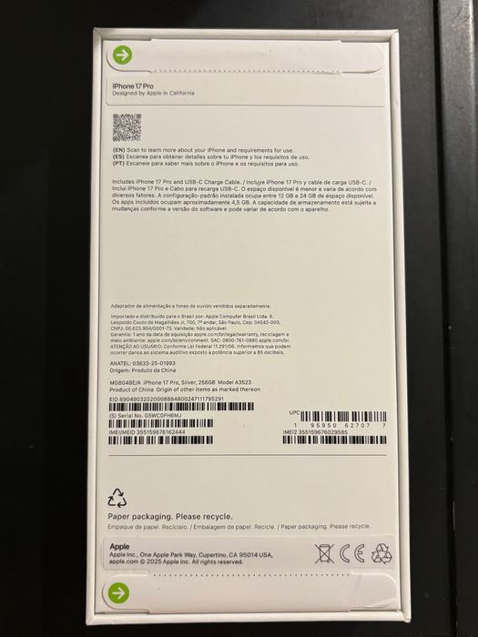 Apple IPhone 17 Pro 256GB srebrny