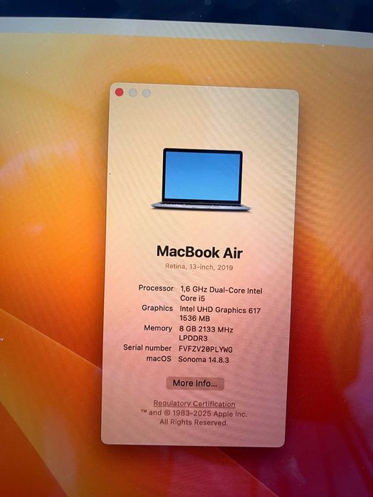 Macbook Air 2020 i5, 8Gb, 256Gb SSD em bom estado