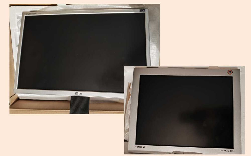 Monitory 2 szt. (razem) uszkodzone sprzedam