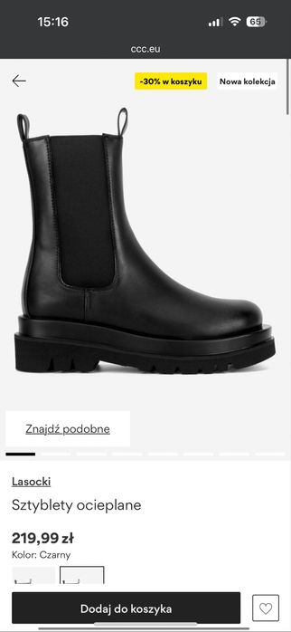 Lasocki Botki Sztyblety Ocieplane Nowe 37 CEO-HY7223-1
