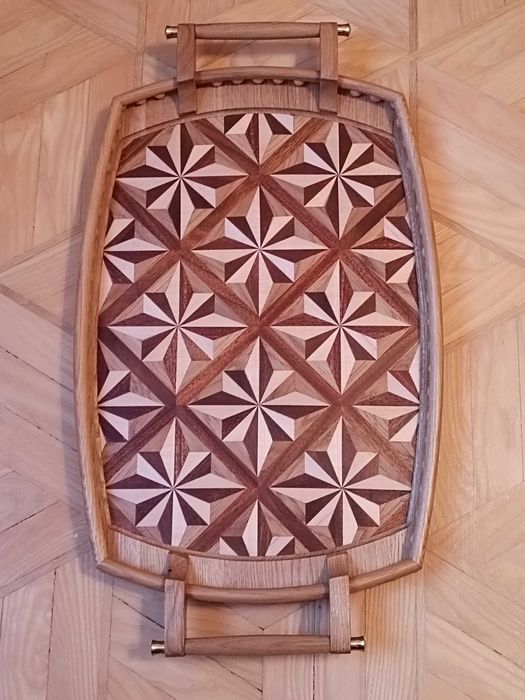 Поднос 3d рисунок красное дерево - эксклюзивный дизайнерский подарок