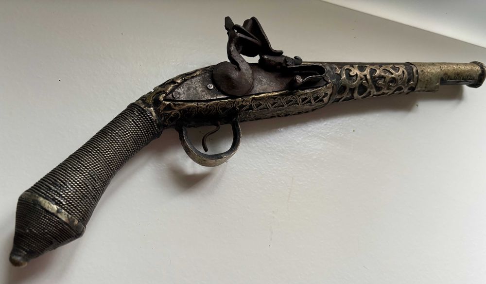 Pistola otomana original (séc. XVII-XVIII) peça rara de coleção