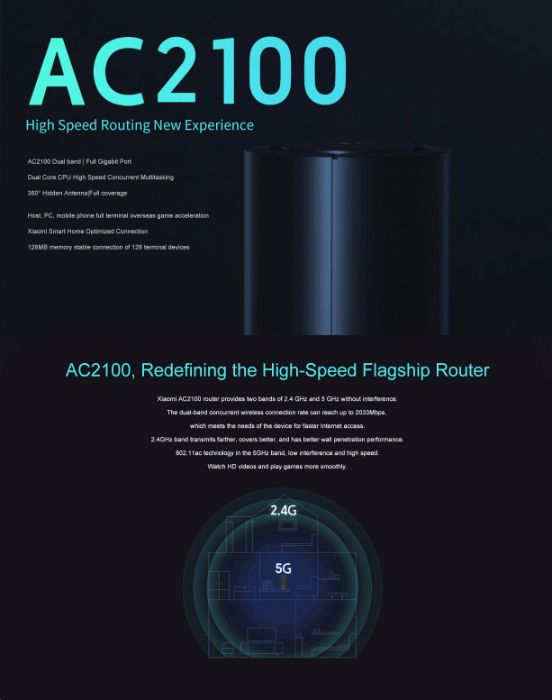 Router Novo Xiaomi Mi AC2100 com Firmware OpenWrt