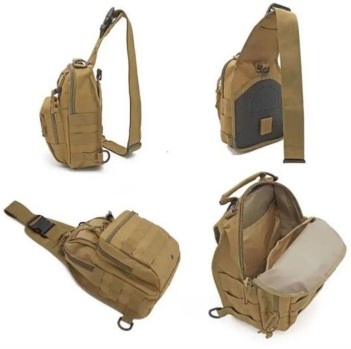 Сумка на плечо, однолямковая тактическая 6 л