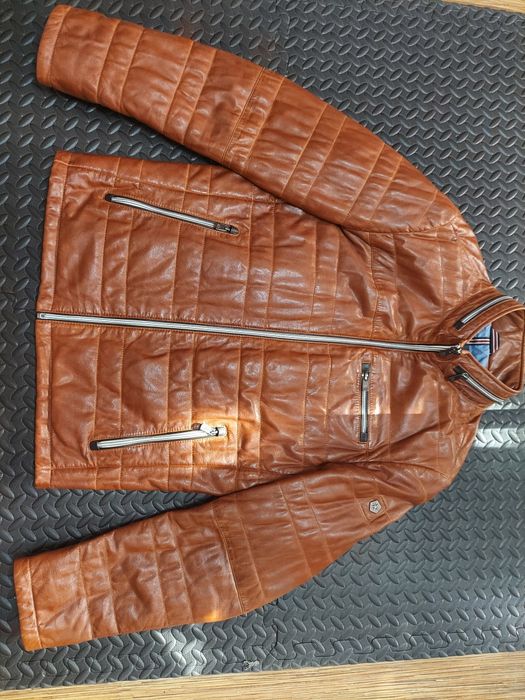 Kurtka skórzana Milestone klasa premium nowa M