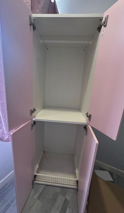 Roupeiro IKEA SMÅSTAD / PLATSA – Branco/Rosa