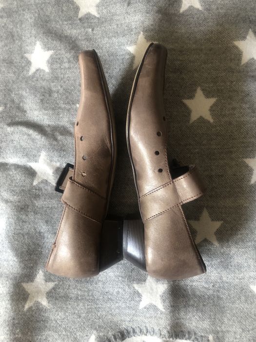 Buty skórzane brązowe 36 nessi, tanio