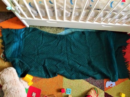 Gruby szal szafirowy