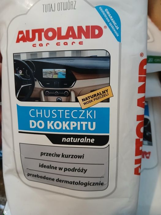 Chusteczki do kokpitu samochodowgo, plastiku