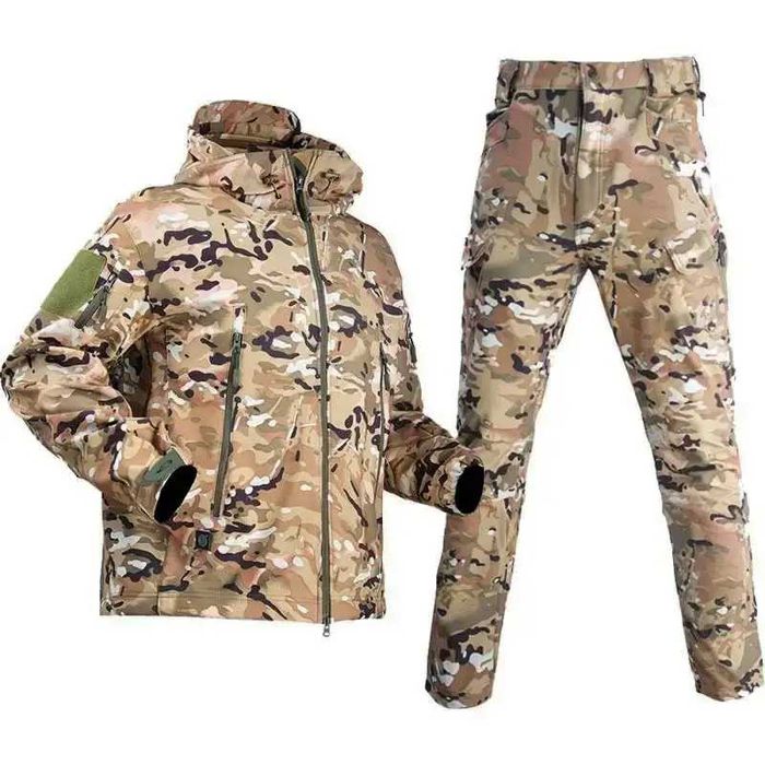 Тактическая куртка штаны костюм черный SoftShell Софтшел мужской спорт