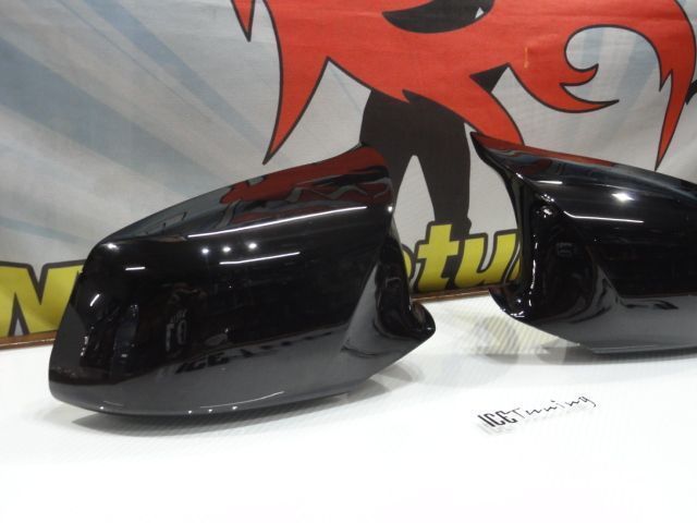 Capas, carcaça espelhos M4 look preto brilhante BMW F10 F11 F18 Pre LCI 2011-2013 em plástico