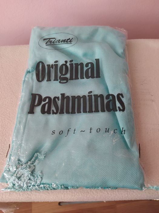 Szal damski turkusowy