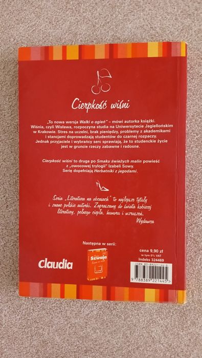 Książka,, Cierpkość Wiśni” aut. Izabela Sowa