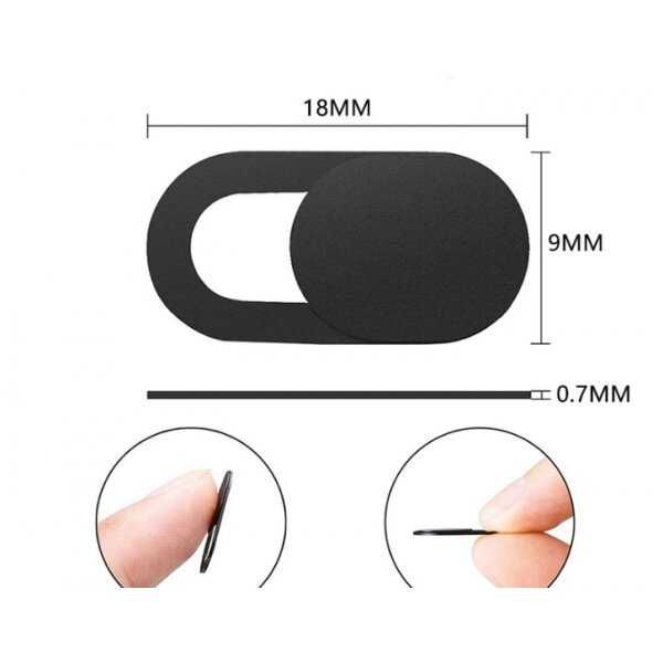 Защитная шторка-слайдер Cover для веб-камеры комплект 3шт. (Черный