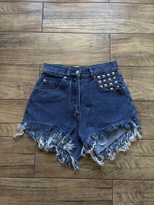 Granatowe jeansowe szorty, here+there by C&A