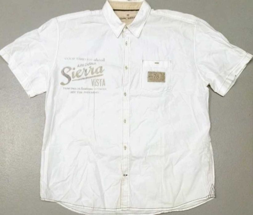 H) TOM TAYLOR oryginalna logowana koszula krótki rękaw Roz.3XL
