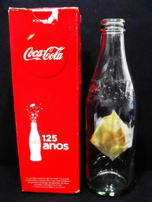 Coca Cola - garrafa antiga comemorativa dos 120 anos da Coca Cola