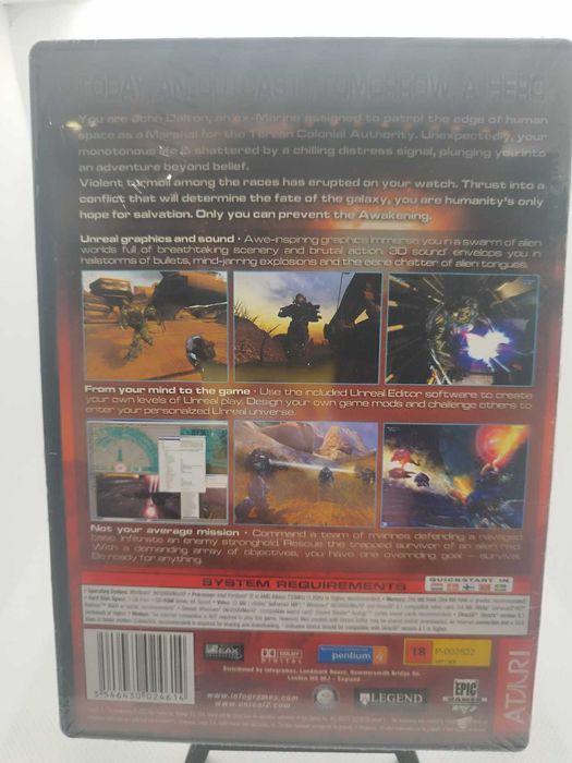 Unreal II The Awakening PC Game CD-ROM Selado Rare Retrogaming