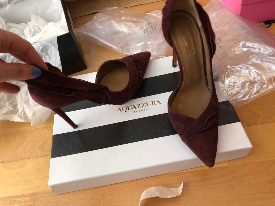 sapatos roxos 36 aquazzura como novos com salto