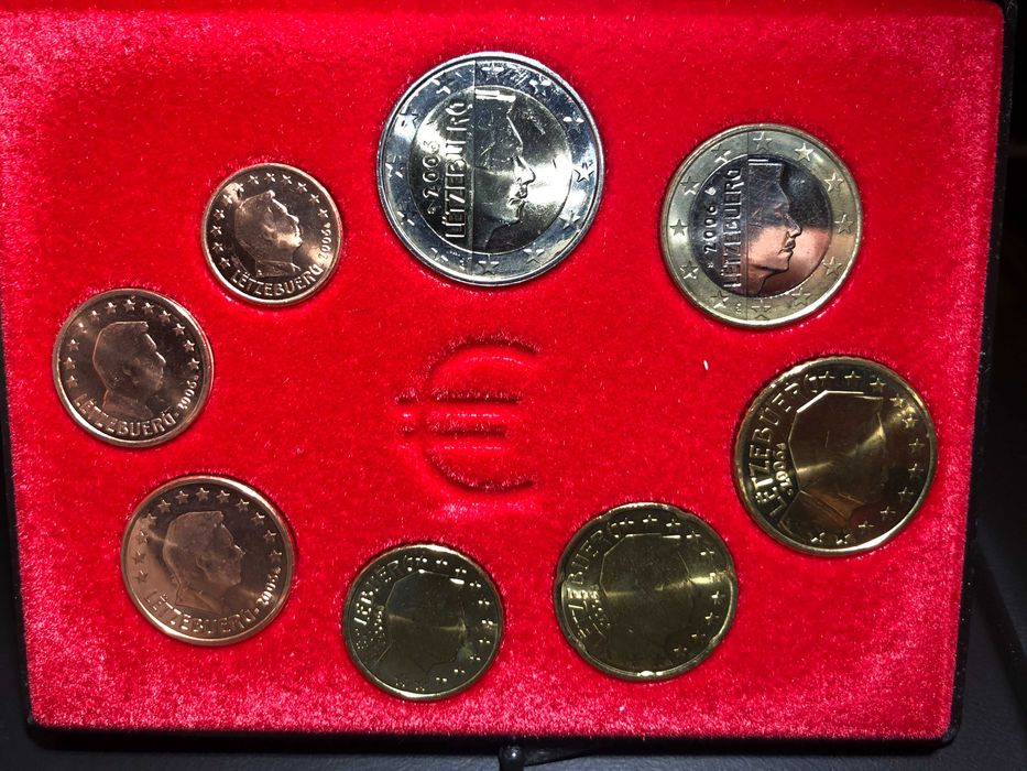 Set Anual Euros Luxemburgo 2006 UNC com Estojo