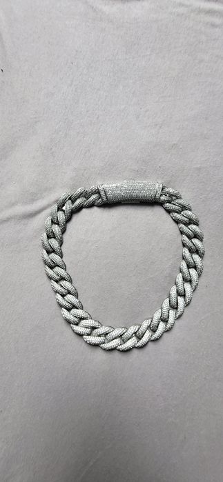 Srebrna błyszcząca kieta naszyjnik