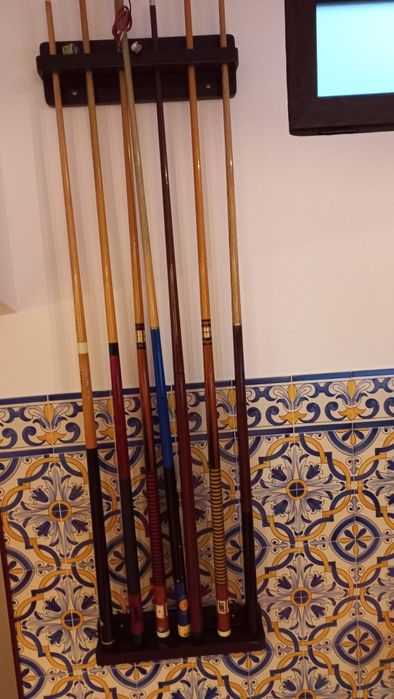 Bilhar +tacos suporte e bolas