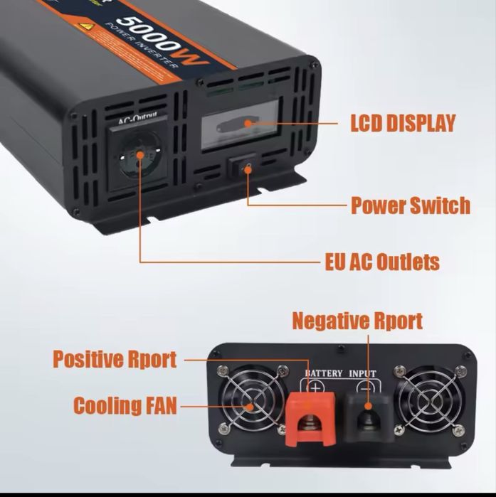 Conversor de 5000W -  12V para 220v ideal para autocaravanas
