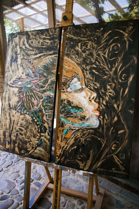 Картина  Polynesia Gold диптих