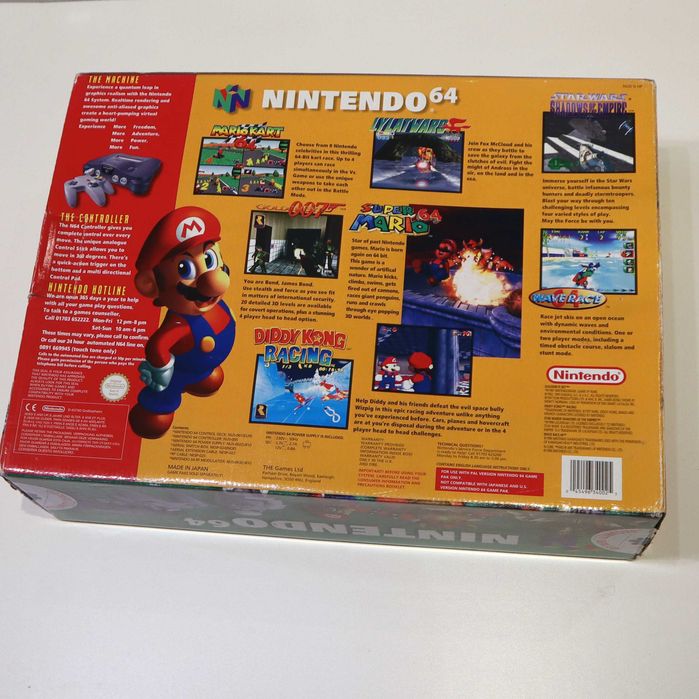 Konsola Nintendo 64 / Pudełko / Pad / Rumble Pak / Jumper / HDMI / Instrukcja