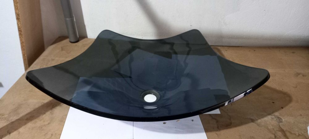 Umywalka nablatowa granatowa używana w b dobrym stanie