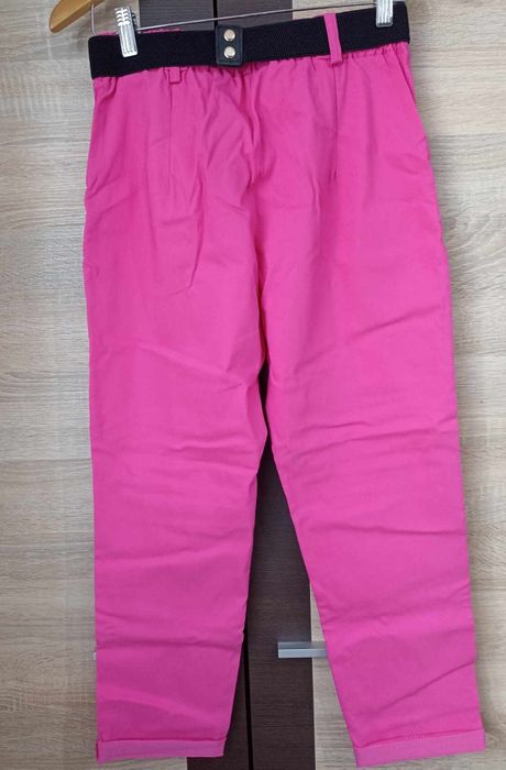 Spodnie cygaretki różowe nowe z metką rozmiar L
