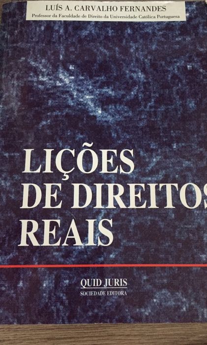 Lições de Direitos Reais - Prof. Dr. Luis Carvalho Fernandes