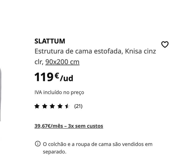 Excelente cama e colchão da IKEA