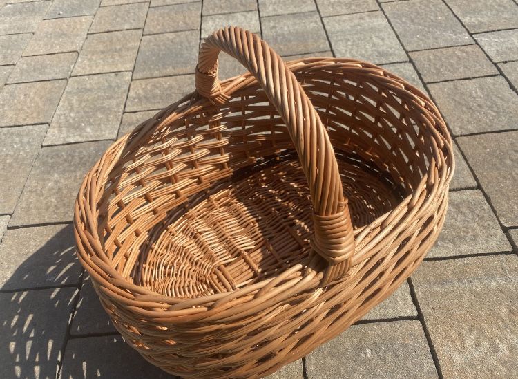 Kosz WIKLINOWY Zakupowy Prezentowy Piknikowy Na Grzyby